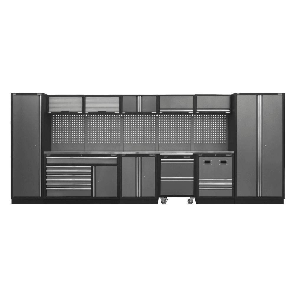 Sealey Modular Storage System Combo - Stainless Steel Worktop Model No- APMSSTACK16SS
