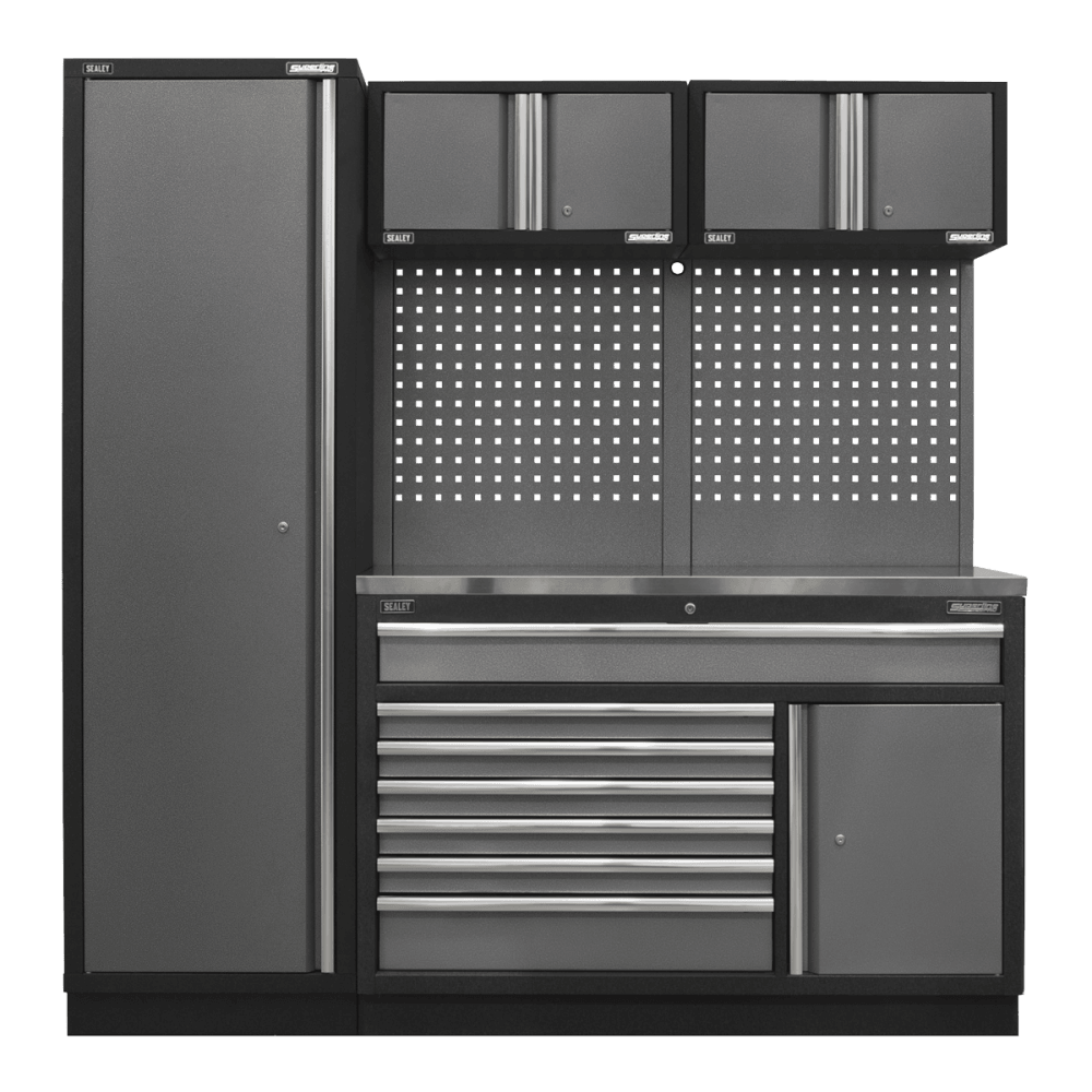 Sealey Superline Pro 1.96m Storage System - Stainless Steel Worktop Model No- APMSSTACK10SS