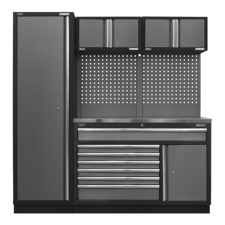 Sealey Superline Pro 1.96m Storage System - Stainless Steel Worktop Model No- APMSSTACK10SS
