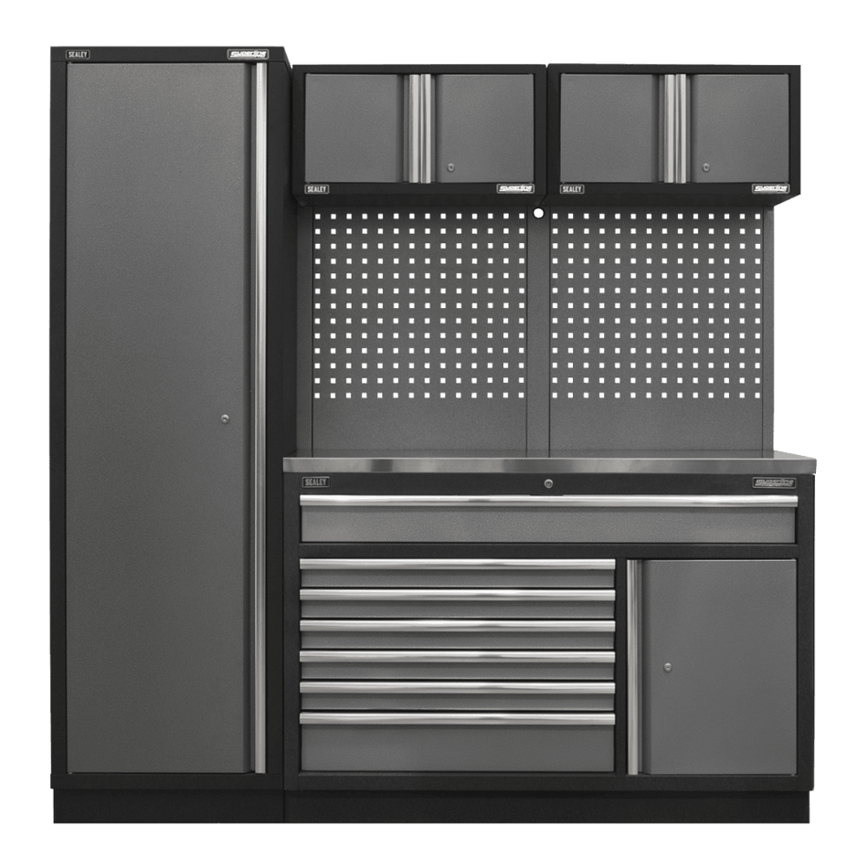Sealey Superline Pro 1.96m Storage System - Stainless Steel Worktop Model No- APMSSTACK10SS