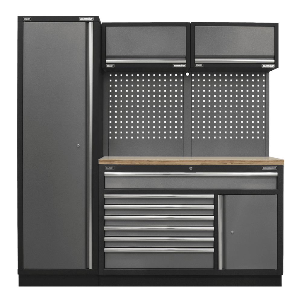 Sealey Superline Pro 1.96m Storage System - Pressed Wood Worktop Model No- APMSSTACK09W