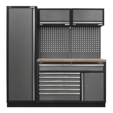 Sealey Superline Pro 1.96m Storage System - Pressed Wood Worktop Model No- APMSSTACK09W