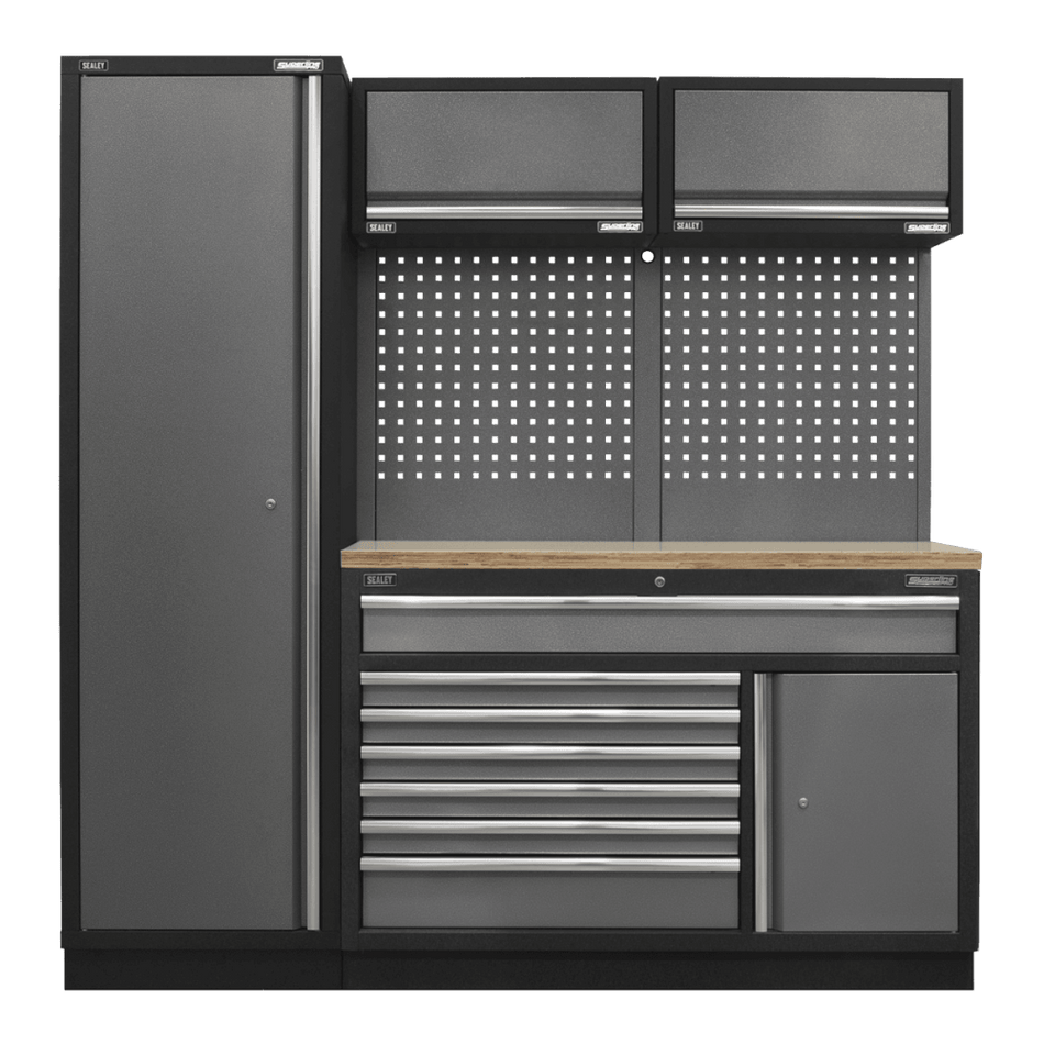 Sealey Superline Pro 1.96m Storage System - Pressed Wood Worktop Model No- APMSSTACK09W