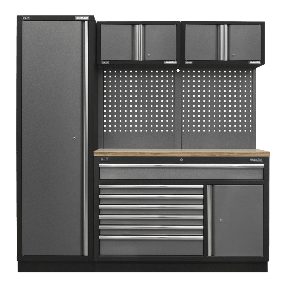 Sealey Superline Pro 1.96m Storage System - Pressed Wood Worktop Model No- APMSSTACK10W