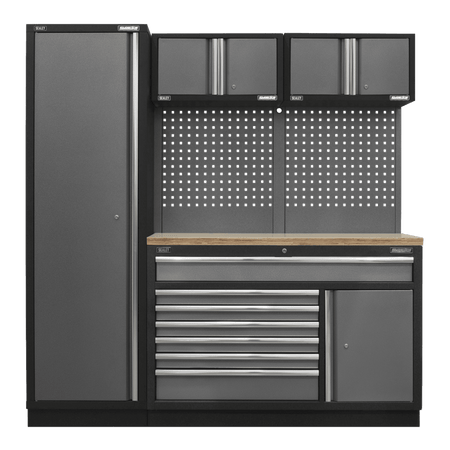 Sealey Superline Pro 1.96m Storage System - Pressed Wood Worktop Model No- APMSSTACK10W