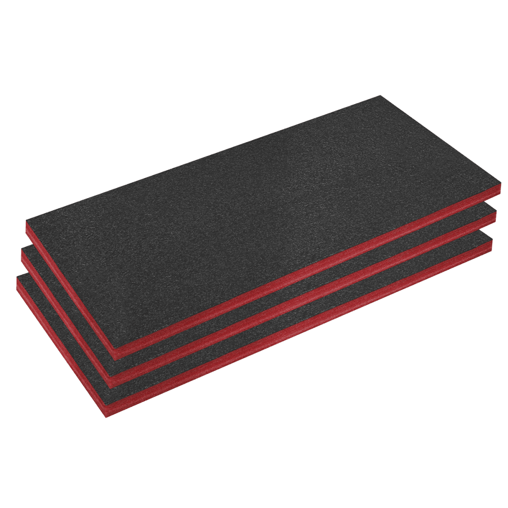 Sealey Easy Peel Shadow FoamÃ‡Ãº Red/Black 50mm - Pack of 3 Model No- SFPK50R