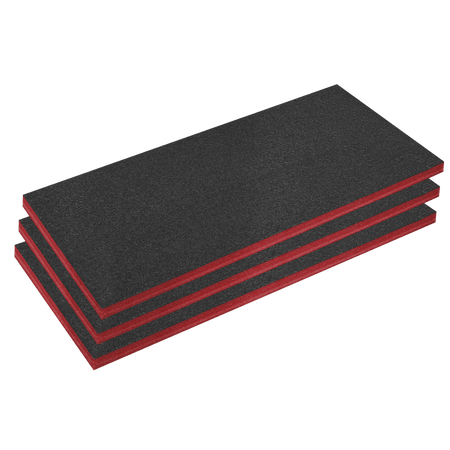 Sealey Easy Peel Shadow FoamÃ‡Ãº Red/Black 50mm - Pack of 3 Model No- SFPK50R
