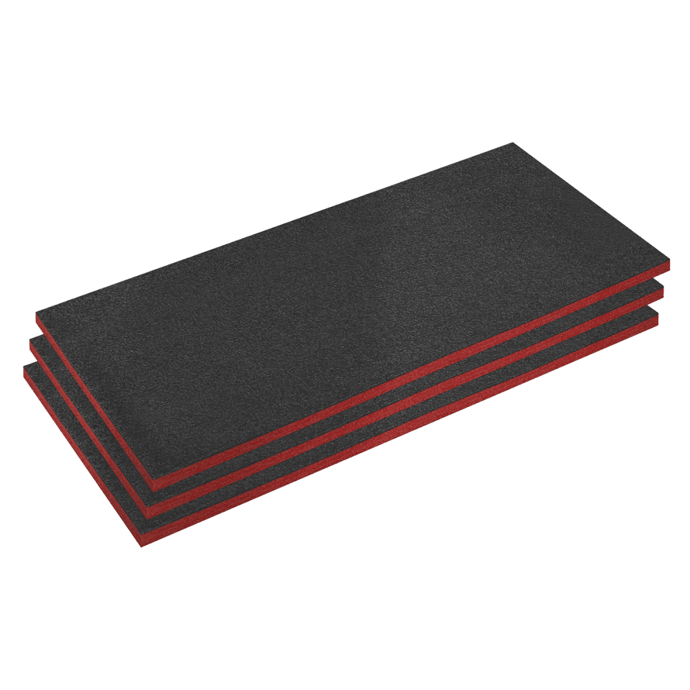 Sealey Easy Peel Shadow FoamÃ‡Ãº Red/Black 30mm - Pack of 3 Model No- SFPK30R