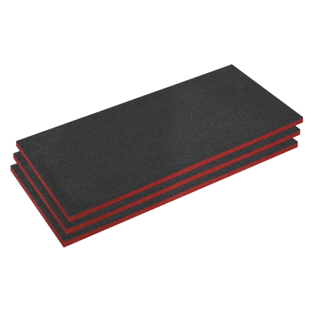 Sealey Easy Peel Shadow FoamÃ‡Ãº Red/Black 30mm - Pack of 3 Model No- SFPK30R