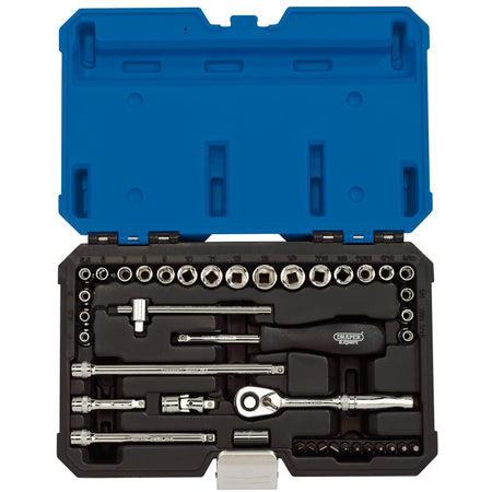 DRAPER 1/4" Sq. Dr. MM/AF Combined Socket Set (40 Piece) : Model No. B40AMN/B
