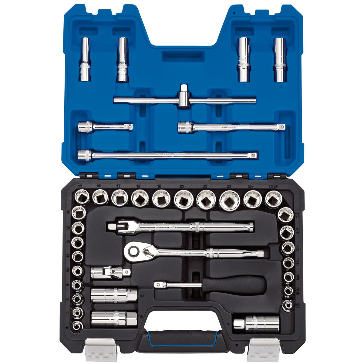 DRAPER 3/8" Sq. Dr. MM/AF Combined Socket Set (41 Piece) : Model No. D41AMN/B