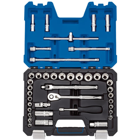 DRAPER 3/8" Sq. Dr. MM/AF Combined Socket Set (41 Piece) : Model No. D41AMN/B