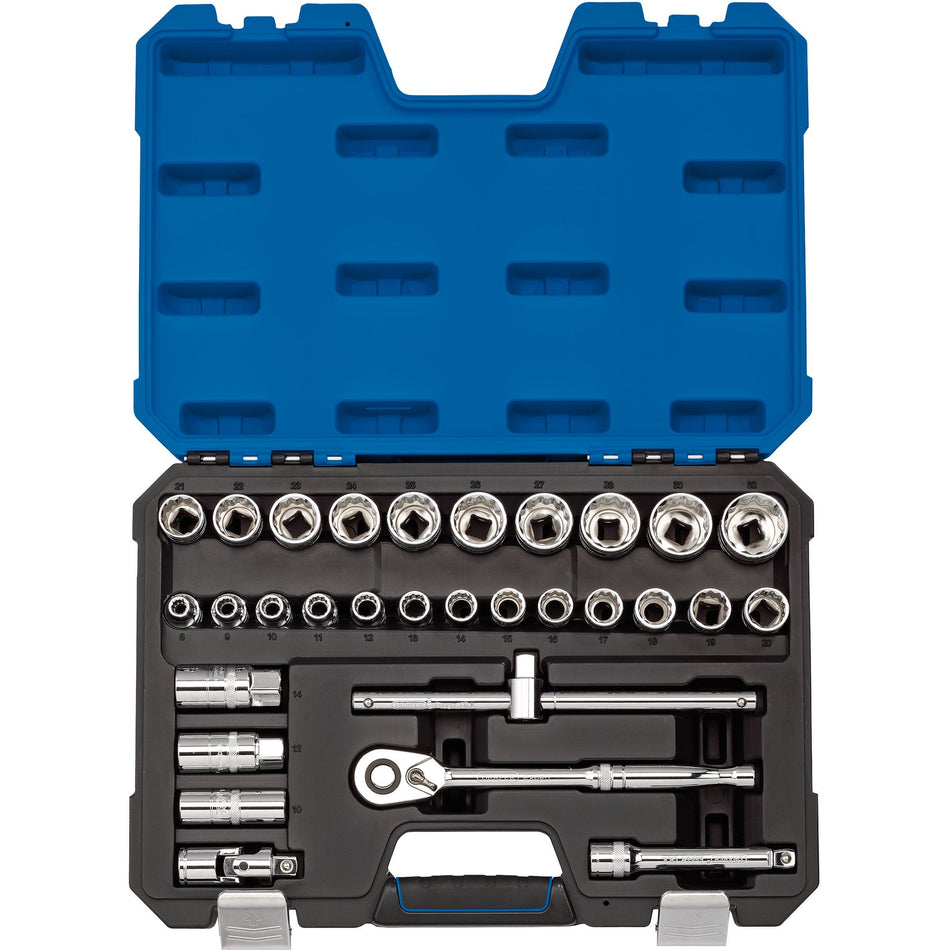 DRAPER 1/2" Sq. Dr. Metric Socket Set (30 Piece) : Model No. H30MN/B
