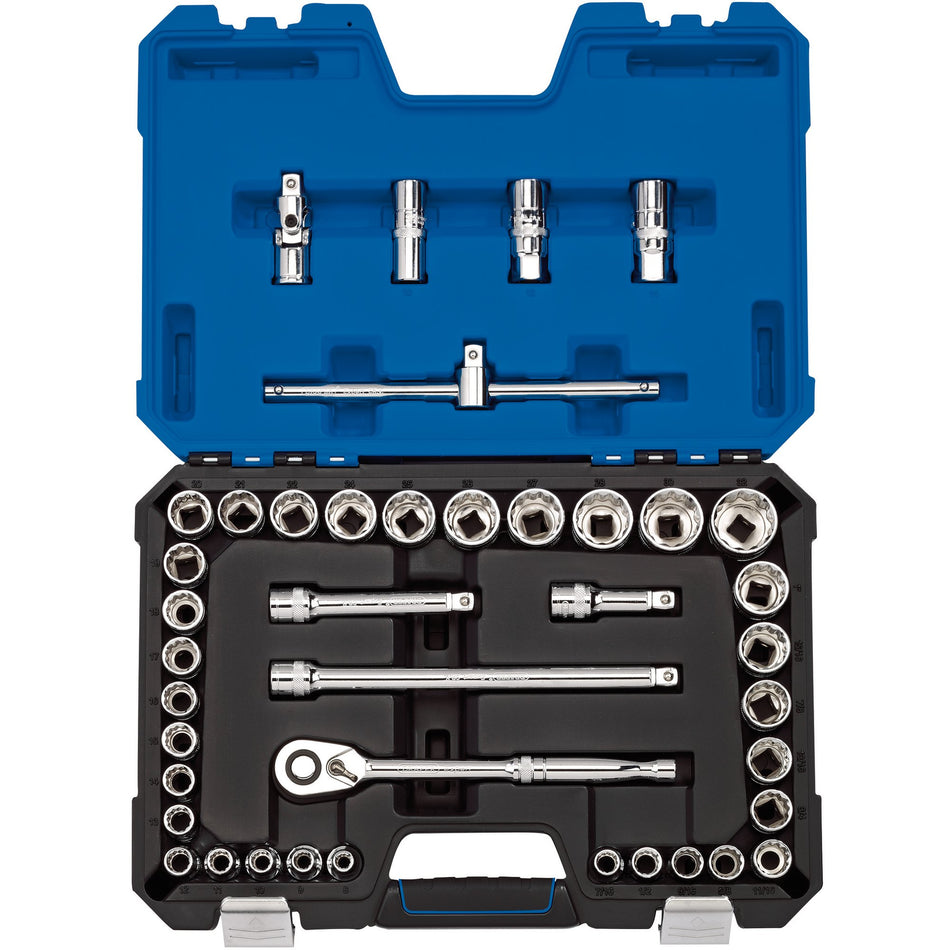 DRAPER 1/2" Sq. Dr. MM/AF Combined Socket Set (41 Piece) : Model No. H41AM/B