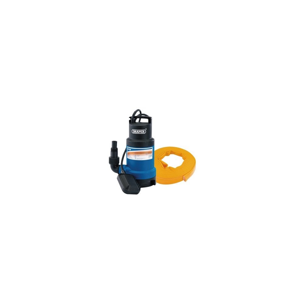 Submersible Dirty Water Pump Kit with Layflat Hose & Adaptor, 200L/Min, 10m x 25mm, 350W: Model No. PTK/SUB1