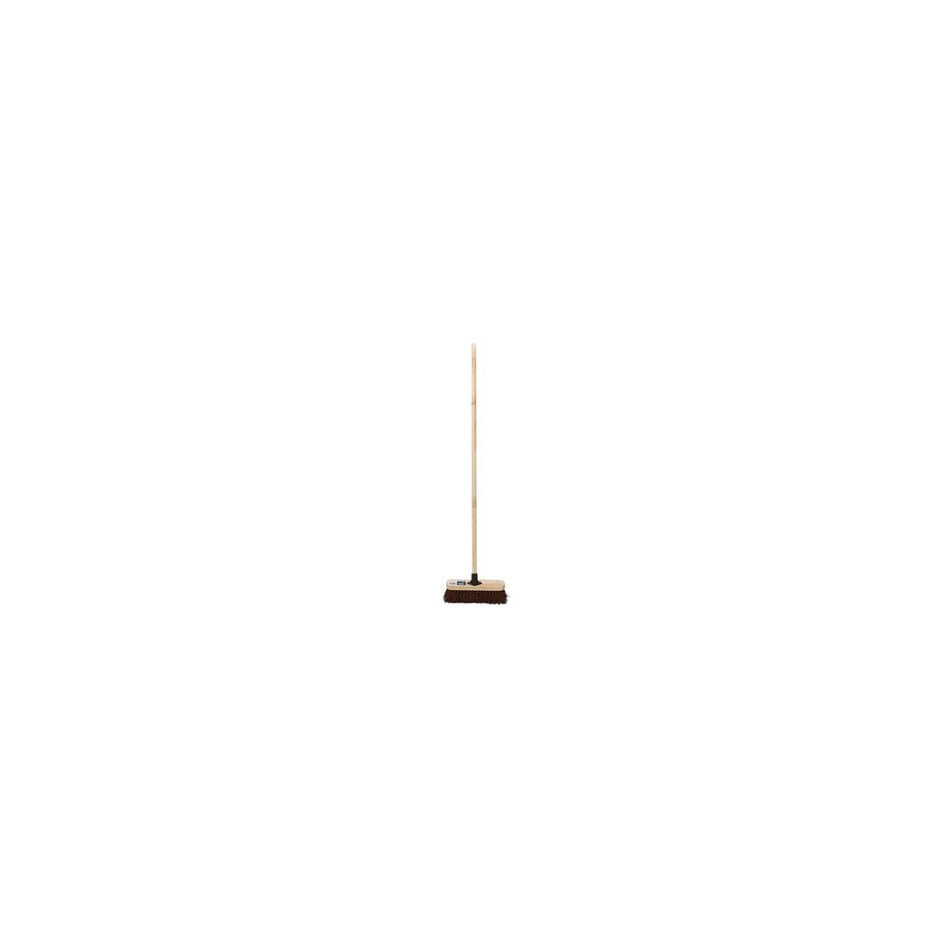 Stiff Bassine Broom Head with Plastic Bracket and Handle, 300mm: Model No. PBRM/BASS
