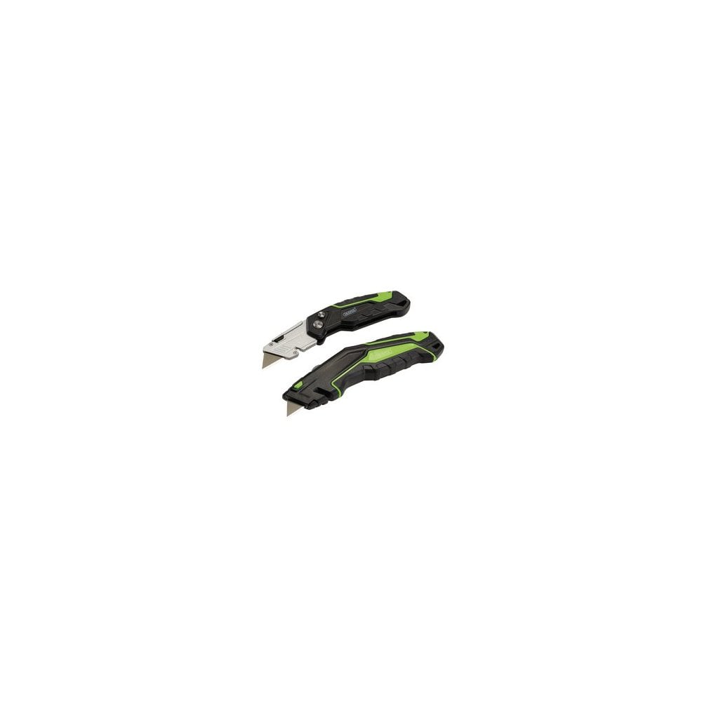 Retractable & Folding Trimming Knife Set with 10 x SK2 Two Notch Blades: Model No. TFK2/BK