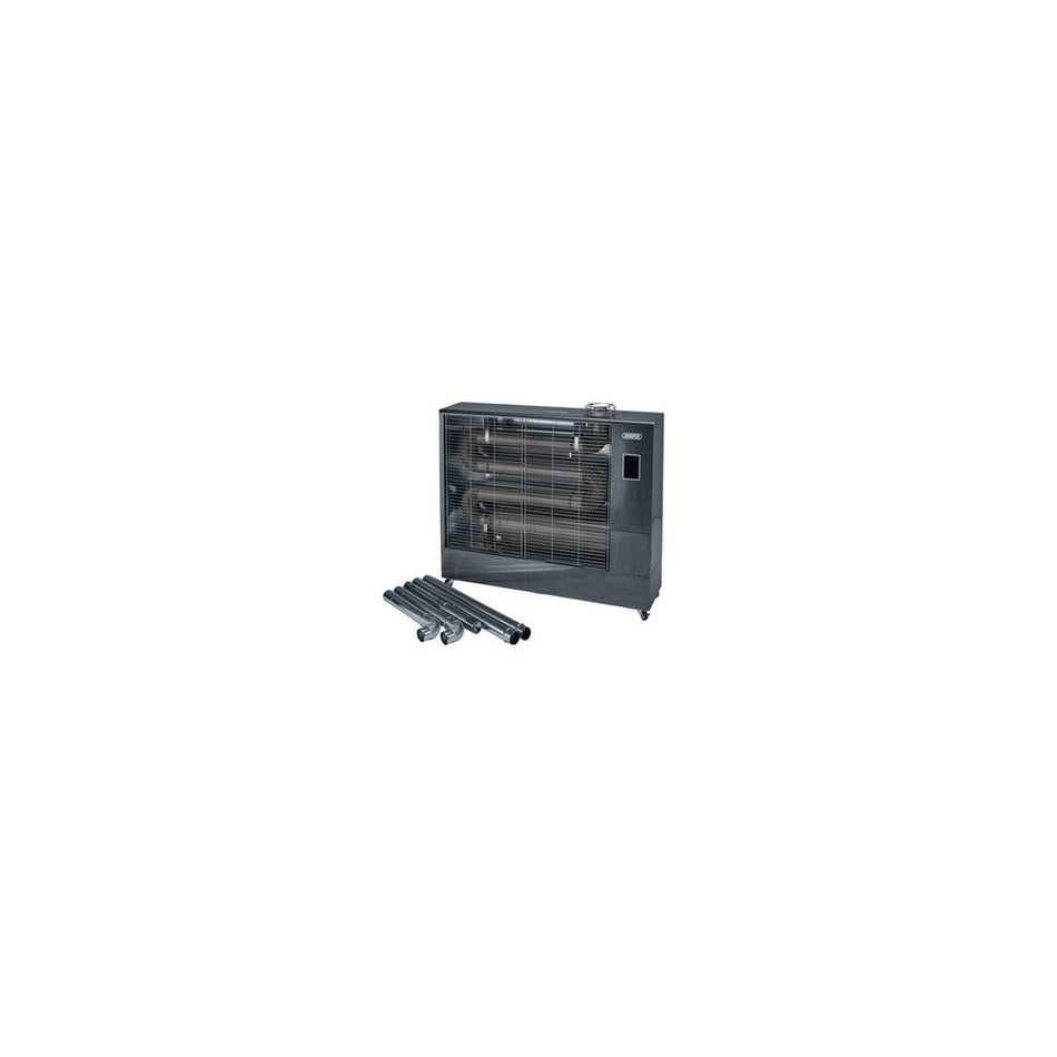 230V Far Infrared Diesel Heater with Flue Kit, 67,500 BTU/19.8kW: Model No. DSH675/FLUE