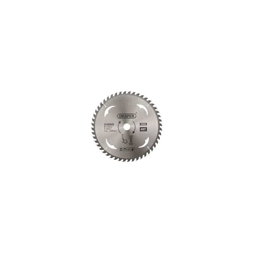 TCT Circular Saw Blade for Wood, 315 x 30mm, 48T: Model No. SBW18