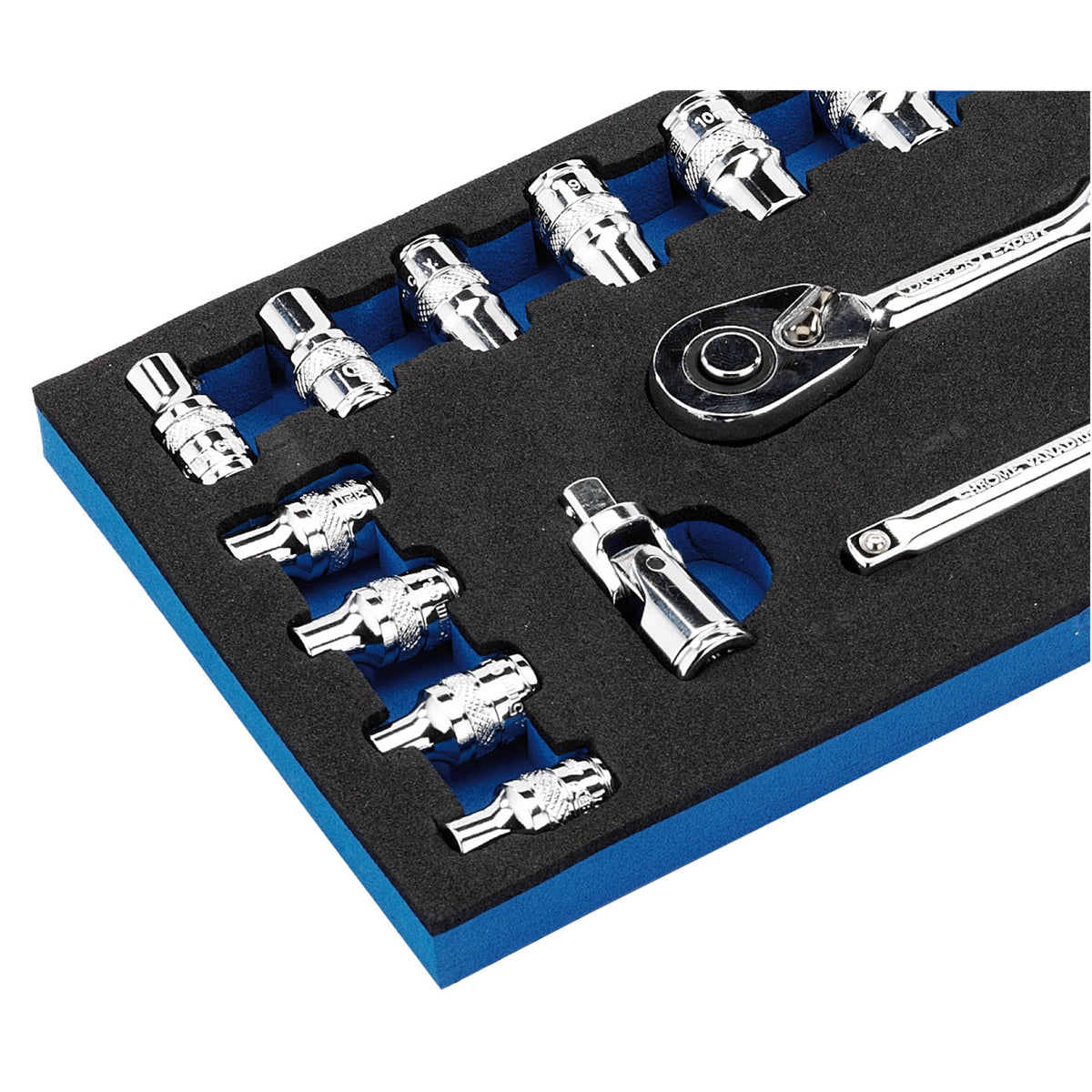 DRAPER 1/4" Sq. Dr. Metric Socket Set (26 Piece) : Model No. B26M/MC/B