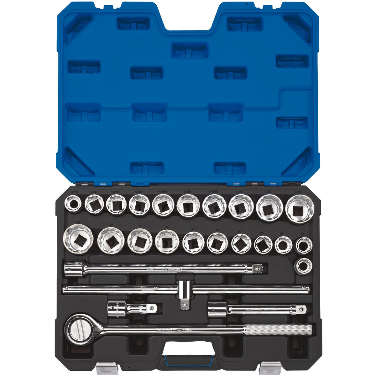 DRAPER 3/4" Sq. Dr. MM/AF Combined Socket Set (26 Piece) : Model No. T26AMN/B