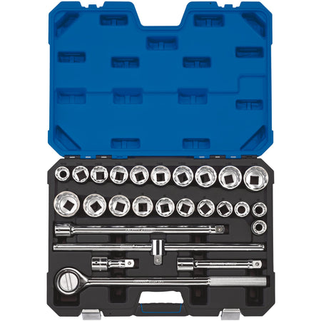 DRAPER 3/4" Sq. Dr. MM/AF Combined Socket Set (26 Piece) : Model No. T26AMN/B