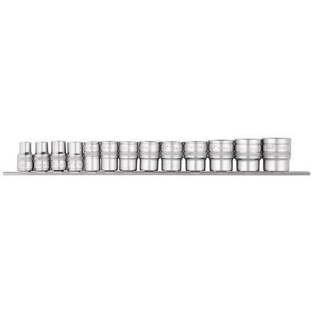 DRAPER 1/2" Sq. Dr. Imperial Sockets on a Metal Rail (13 Piece): Model No. H13A/SR