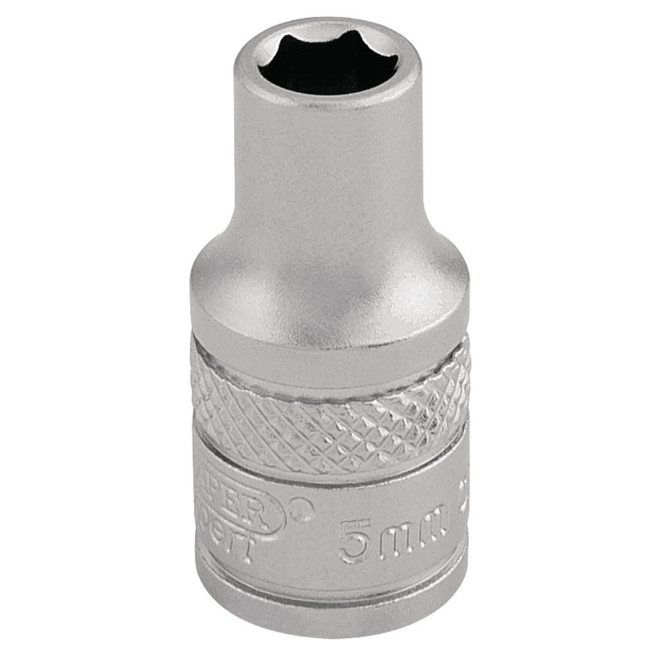 DRAPER 1/4" Square Drive Socket (5mm): Model No. B-MM/MS