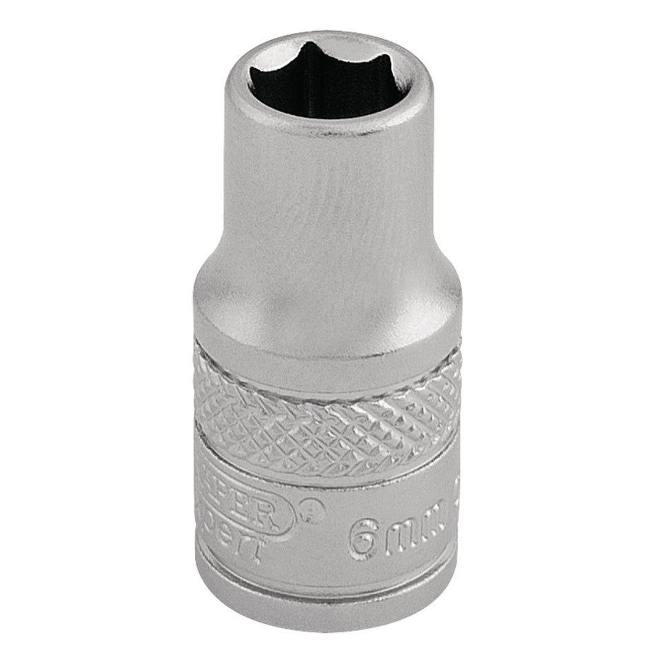 DRAPER 1/4" Square Drive Socket (6mm): Model No. B-MM/MS