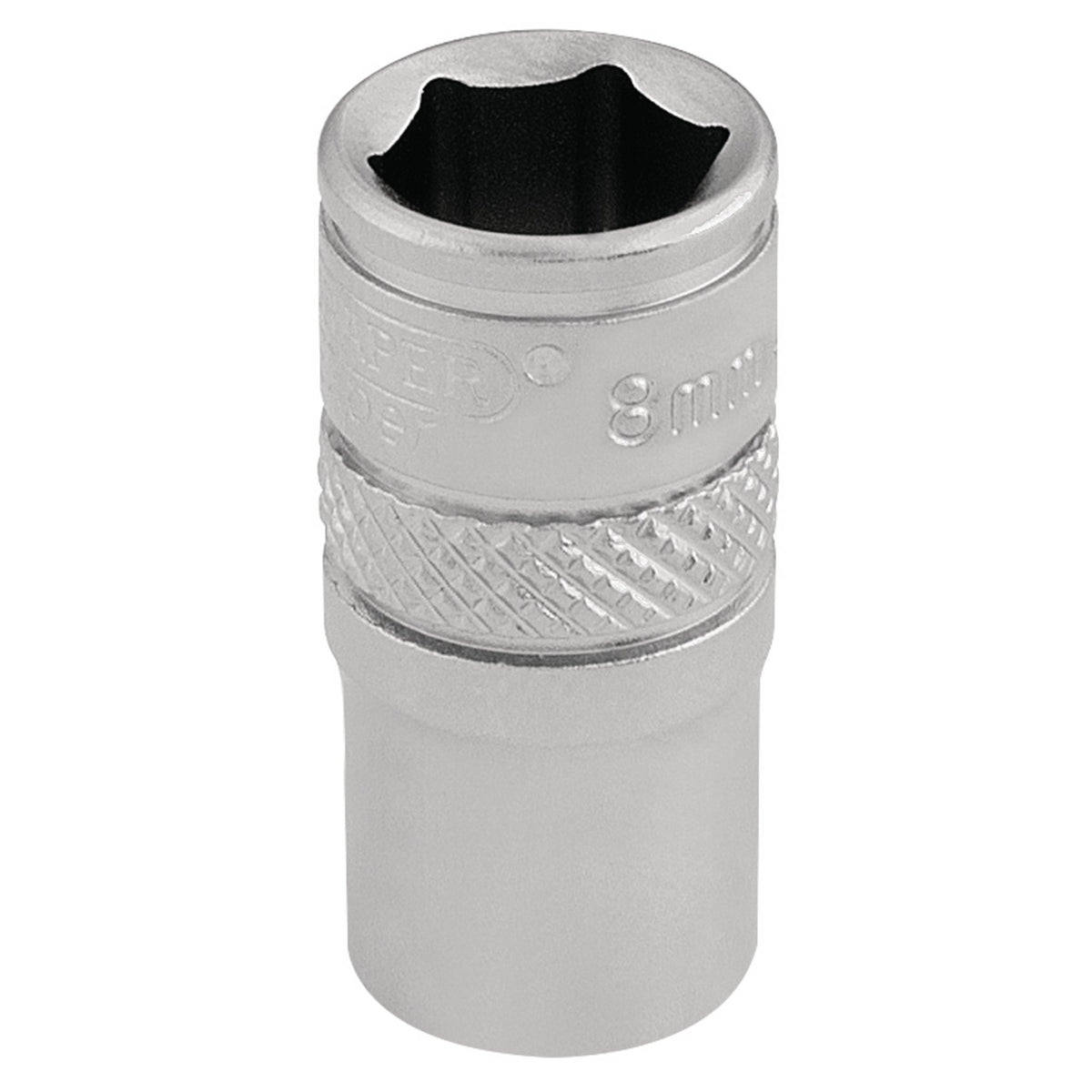 DRAPER 1/4" Square Drive Socket (8mm): Model No. B-MM/MS