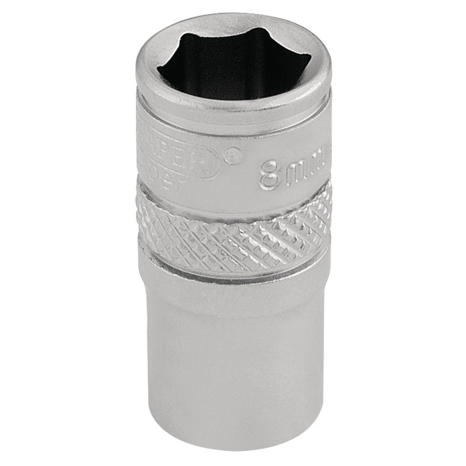 DRAPER 1/4" Square Drive Socket (8mm): Model No. B-MM/MS