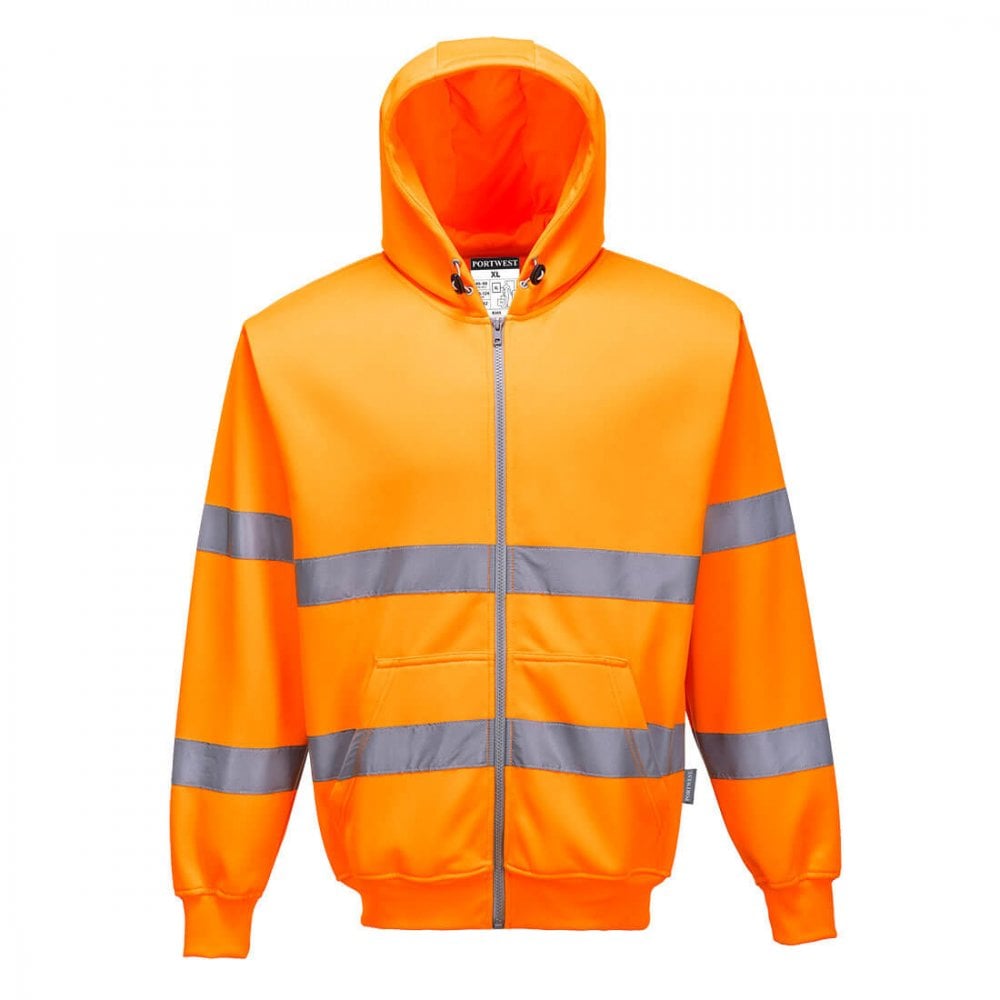 Portwest Hi-Vis Zip Front Hoodie B305