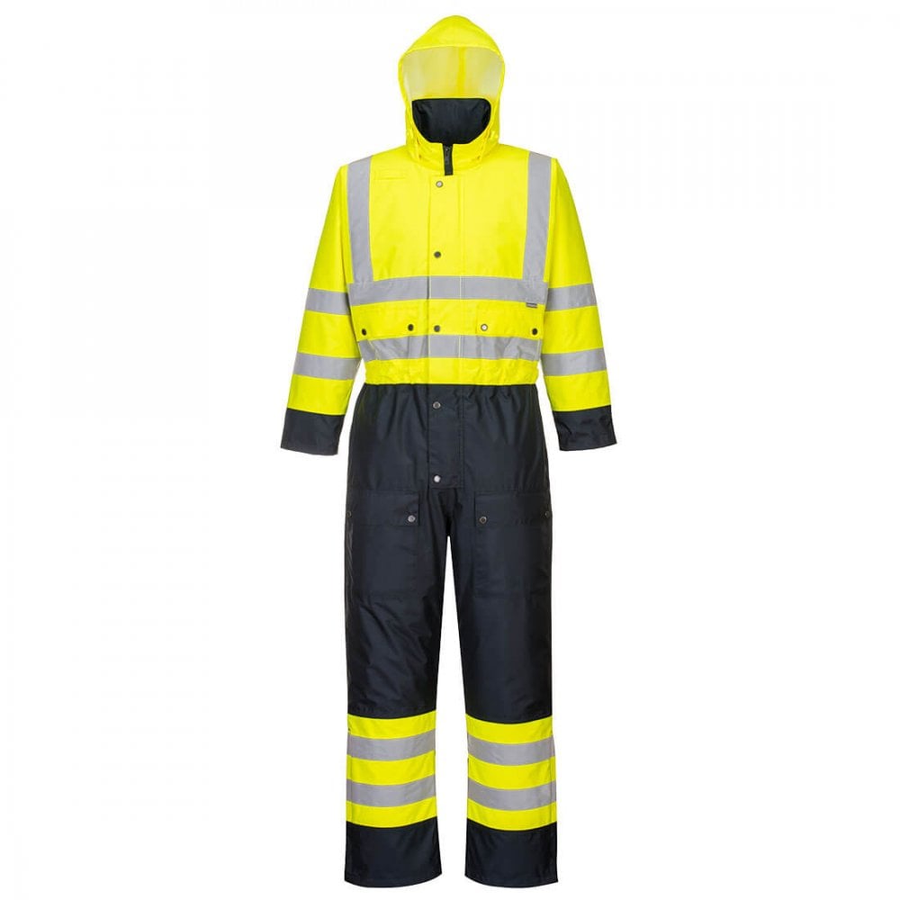 Portwest Hi-Vis Contrast Coverall - Lined S485