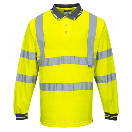 Portwest Hi-Vis Long Sleeved Polo S277
