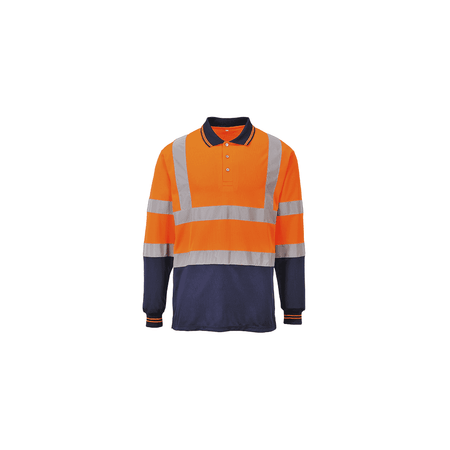Hi-Vis Contrast Polo Shirt L/S