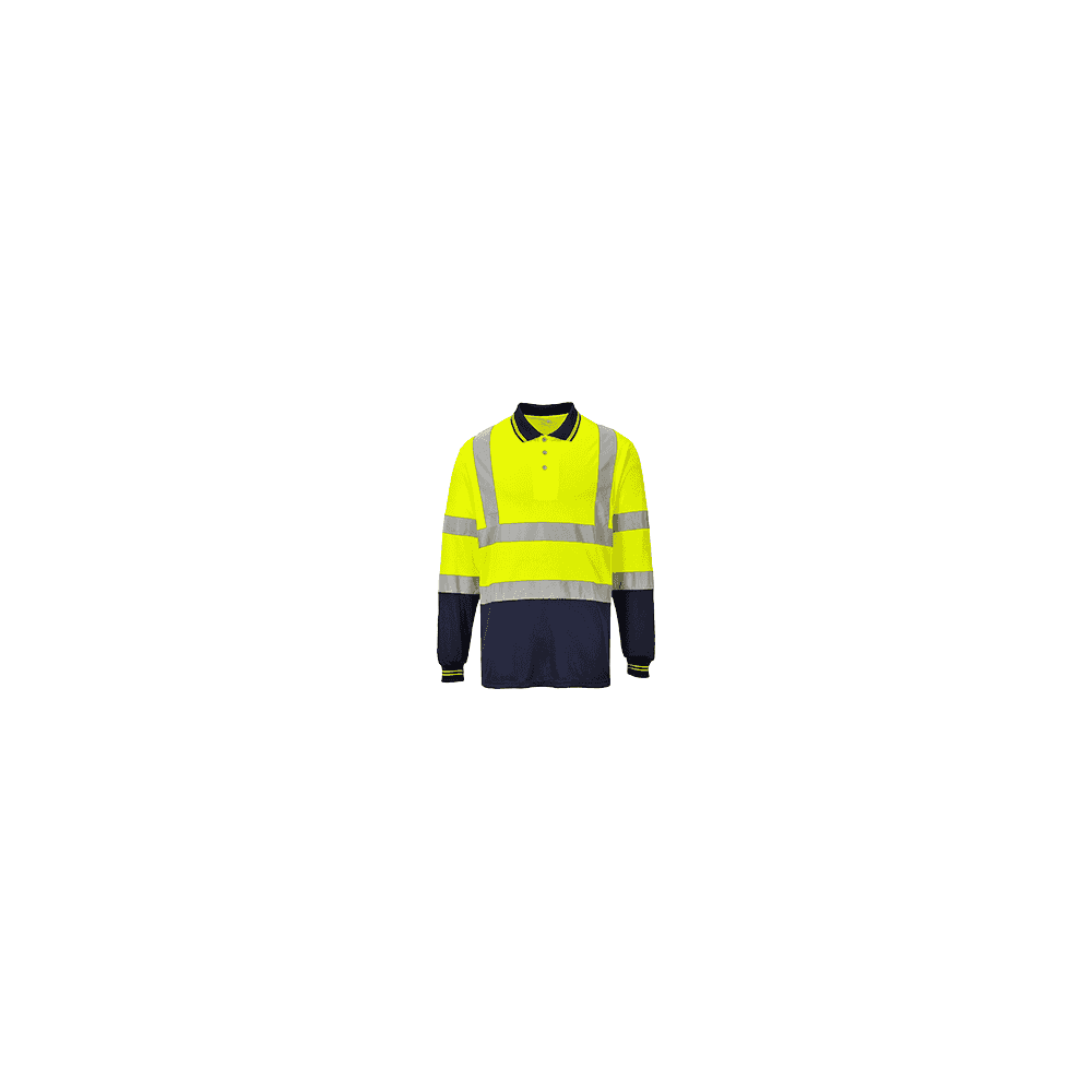 Hi-Vis Contrast Polo Shirt L/S