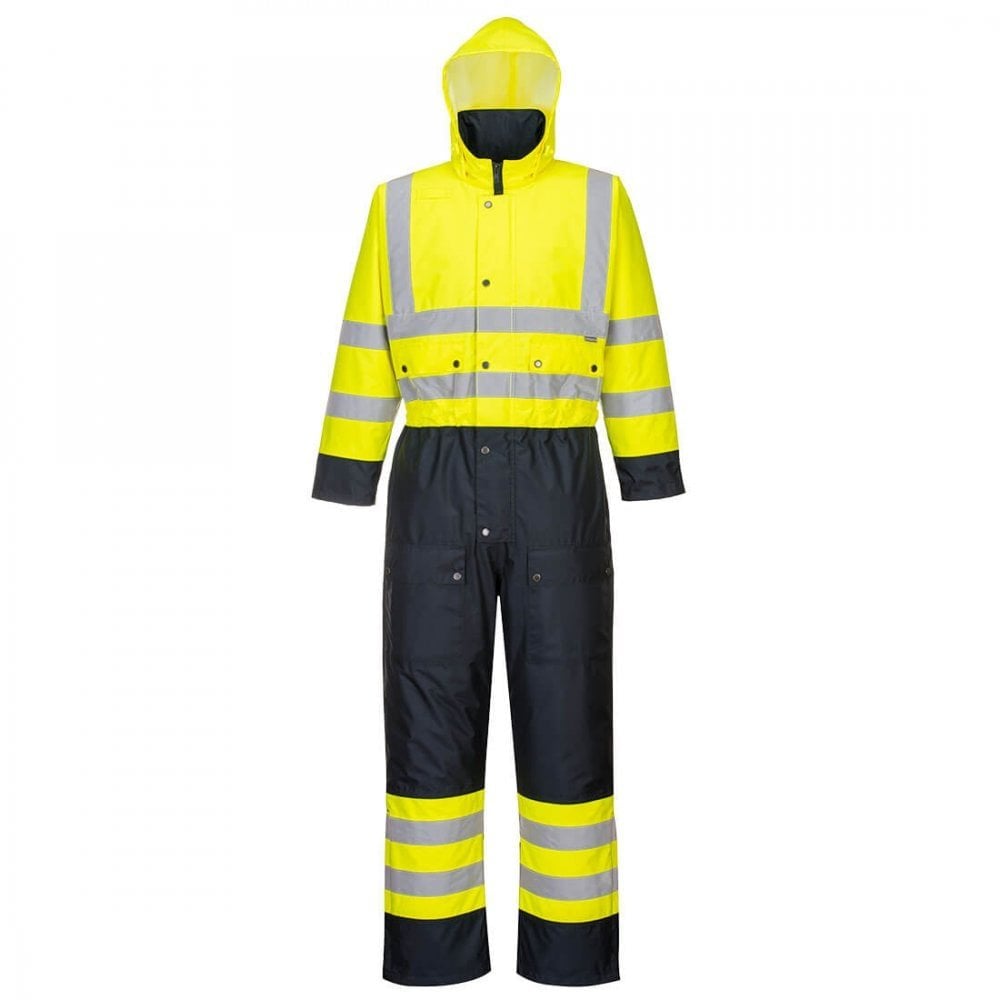 Portwest Hi-Vis Contrast Coverall - Lined S485
