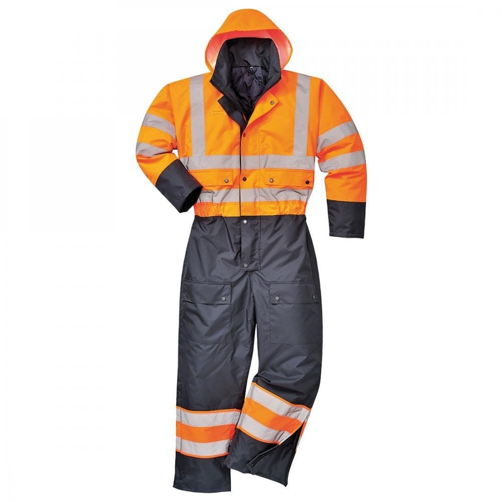 Portwest Hi-Vis Contrast Coverall - Lined S485