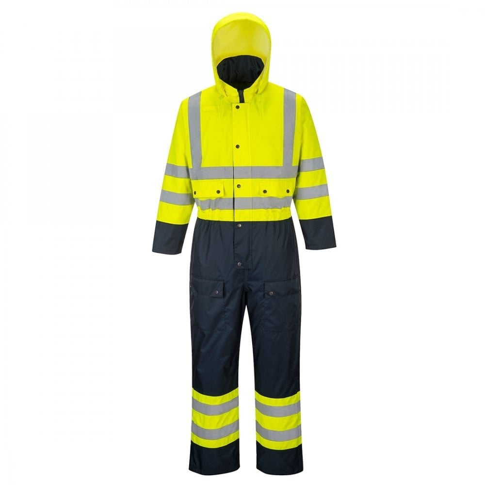 Portwest Hi-Vis Contrast Coverall - Lined S485