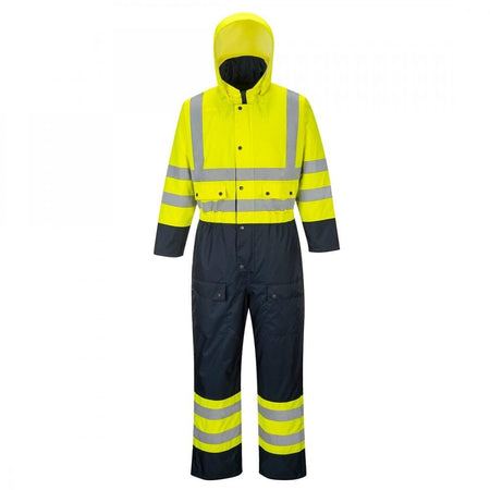 Portwest Hi-Vis Contrast Coverall - Lined S485