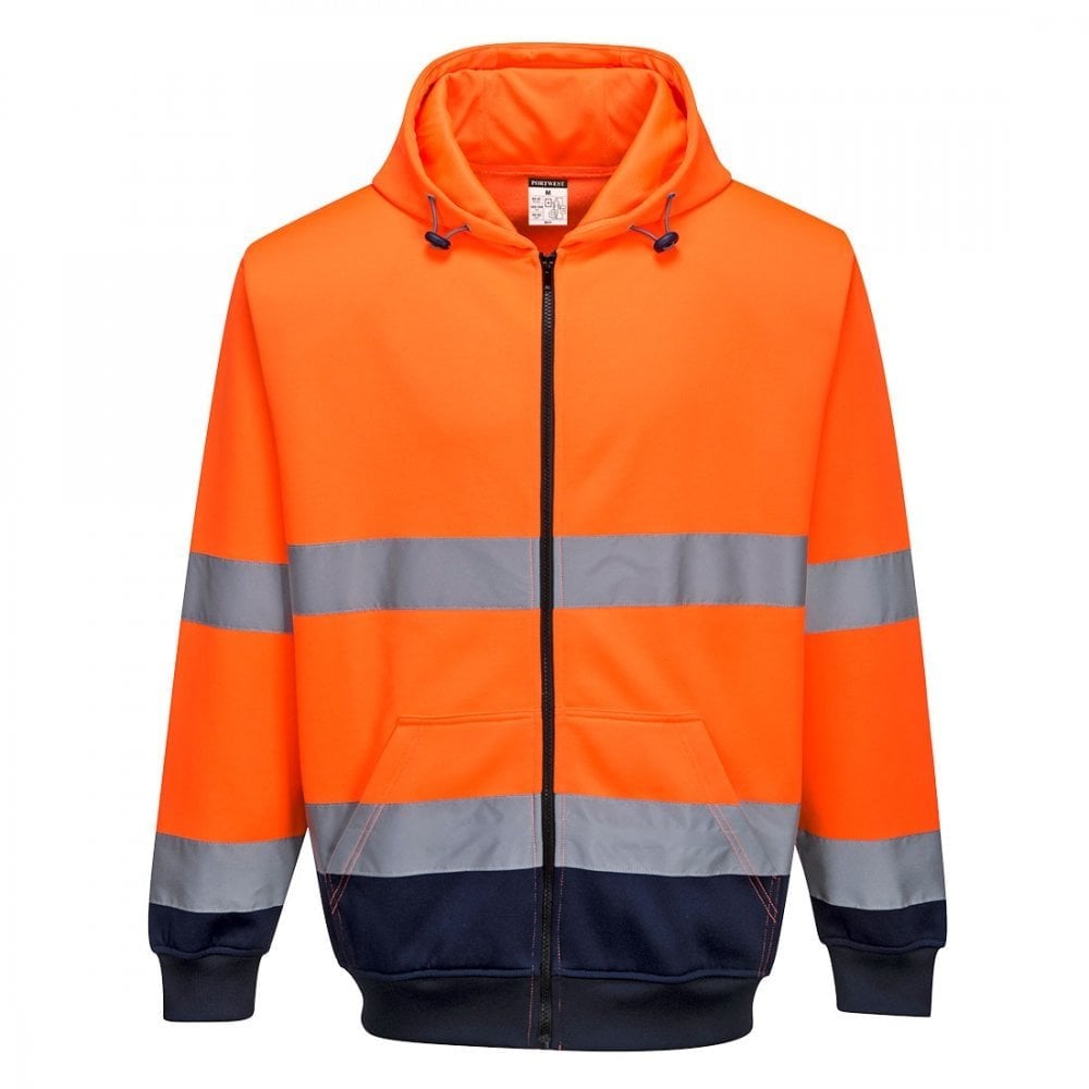 Hi-Vis 2-Tone Zip Front Hoodie - Style PW- B317