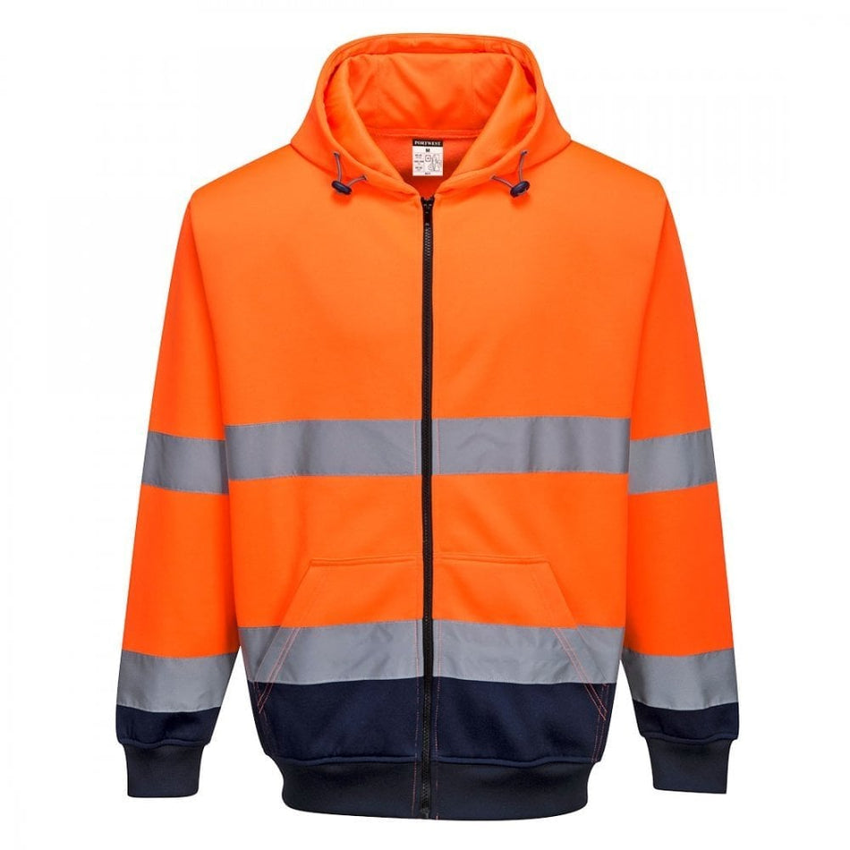 Hi-Vis 2-Tone Zip Front Hoodie - Style PW- B317