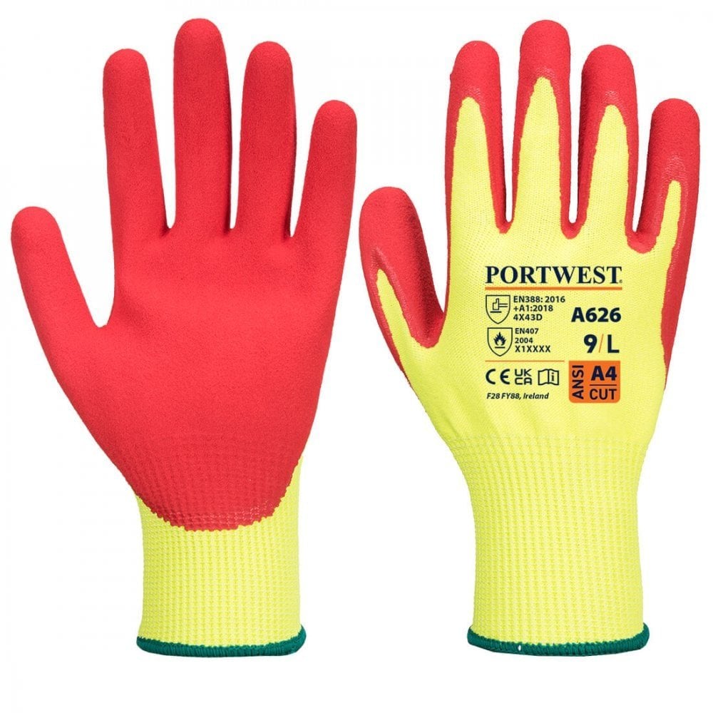 Portwest Vis-Tex HR Cut Glove - Nitrile A626