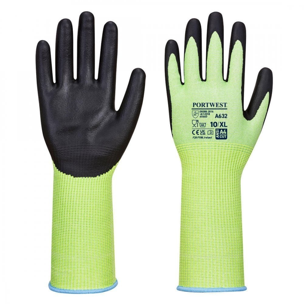 Portwest Green Cut Glove Long Cuff A632