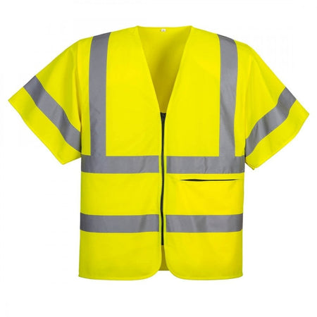 Portwest Hi-Vis Half Sleeve Zip Vest C372