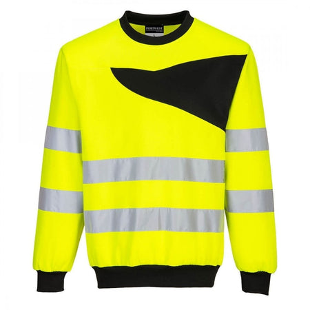 Portwest PW2 Hi-Vis Crew Neck Sweatshirt PW277