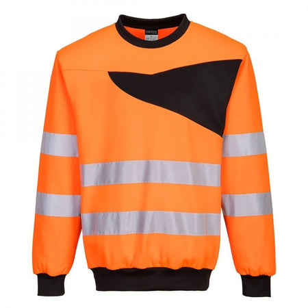 Portwest PW2 Hi-Vis Crew Neck Sweatshirt PW277