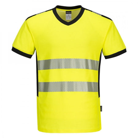 Portwest PW3 Hi-Vis V-Neck T-Shirt PW310