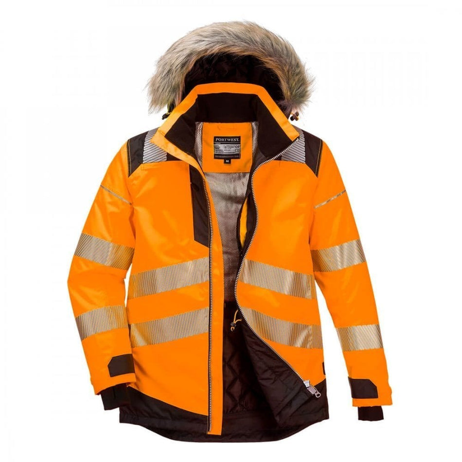 Portwest PW3 Hi-Vis Winter Parka Jacket PW369