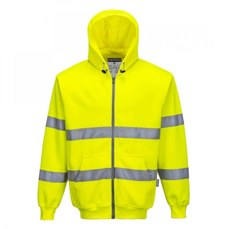 Portwest Hi-Vis Zip Front Hoodie B305